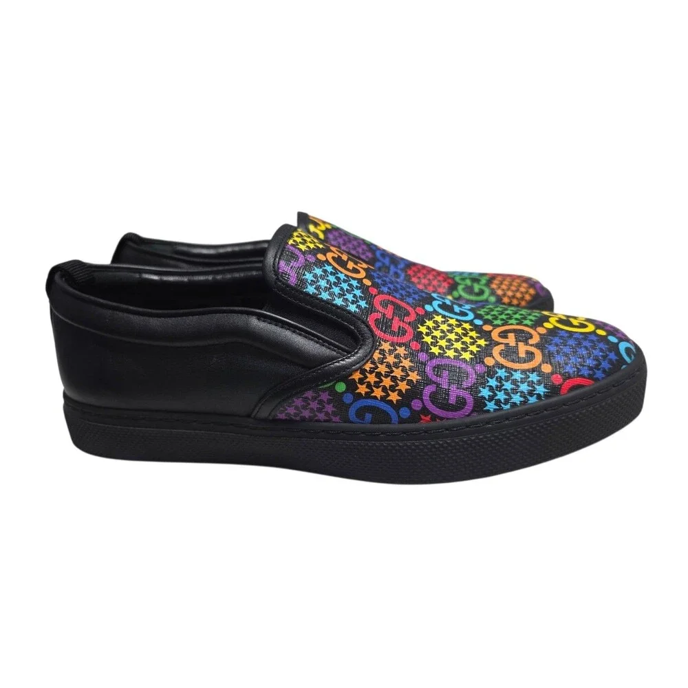GUCCI PSYCHEDELIC SUPREME SLIP ONS SNEAKERS GG MONOGRAM G 8+ (8.5)